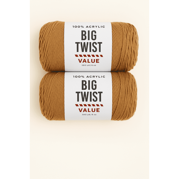 Big Twist Value Yarn Bundle- 2 Pack Camel