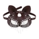 thumbnail image 3 of Máscara de gato de cuero PU, máscara de borla de cadena de Metal, cubierta facial de moda nocturna Marrón oscuro jinwen Accesorios de mascarada, 3 of 7