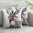 thumbnail image 3 of Orinice Academic Donkey Graphic Decorative Pillow Cover for Couch Living Room Bed Sofa, Cotton Linen Cushion Throw Pillowcase, 1PC 18x18in, 3 of 5