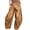 Brown, variant on Womens High Waist Jean Pants Vintage Distressed Washed Roll Waistband Denim Pants with Pockets