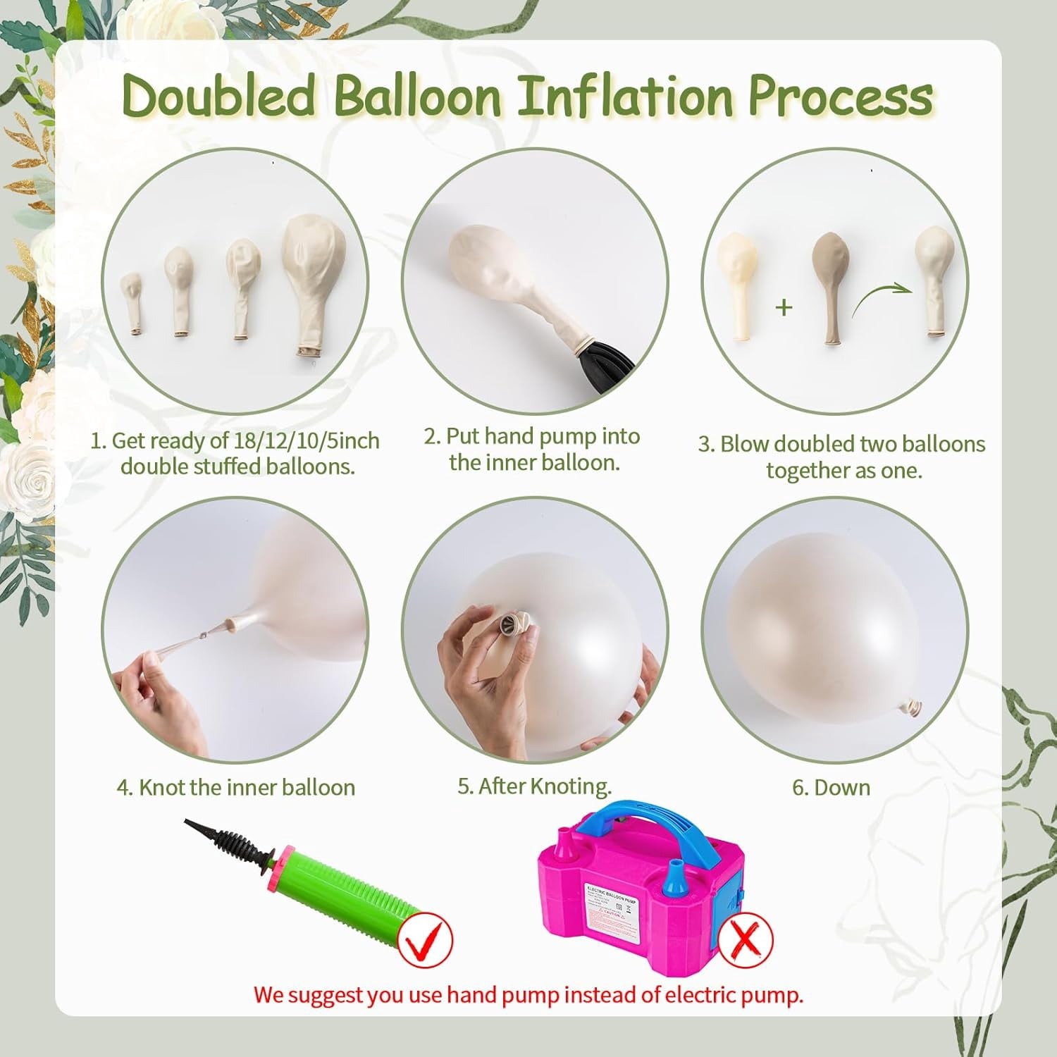 Pearl White Double-Stuffed Balloons Garland Arch Kit With Pearl Stickers for Wedding Bridal Shower Engagement Decorations