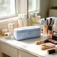 thumbnail image 4 of Deeceymbur Blue Polka Dot Toiletry Bag Portable Waterproof Cosmetic Storage Pouch Multifunctional Organizer for Travel Daily Use, 4 of 7