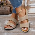 thumbnail image 2 of Orthopedic Sandals for Women Arch Support Slip on Slides Breathable Hollow out Slippers Comfortable Infoor Outdoor Walking Shoes Khaki Size 5.5, 2 of 7