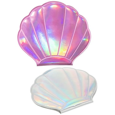 Jibi 2pcs Creative Seashell Shape Makeup Mirror Outdoor Use Portable Pocket Mirror for Making Up