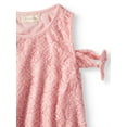 thumbnail image 3 of Btween Tied Cold Shoulder Lace Swing Dress (Little Girls & Big Girls), 3 of 3