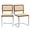 Walnut - 2PCS, variant on Zesthouse Rattan Dining Chairs Set of 2, Mid Century Modern Dining Room Chairs with Cane Full Back & Seat, Chrome Metal Legs, Cantilever Kitchen Side Chairs for Dining Living Room, Natural