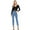 Black, variant on Women's Solid Basic Button Up Long Sleeve Top, Olive Oil, M