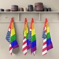 thumbnail image 2 of LGBT Rainbow Tea Towels Set of 6 American National Flag Kitchen Dish Cloth with Hanging Loop, 18"x28"Lint-Free Absorbent Towel for Kitchen Drying Wiping and Cleaning, 2 of 7