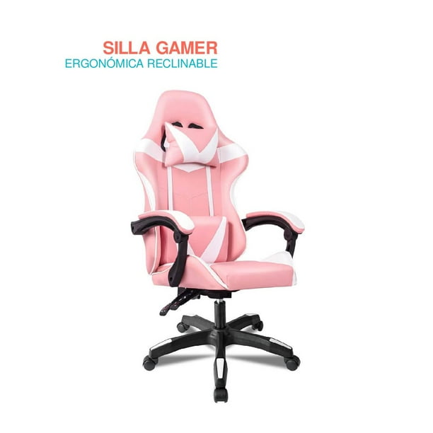 Silla Gamer Ergonomica Titano Reclinable Rosa 6.49 pulg. TT-SGSRP