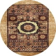 thumbnail image 1 of Ahgly Company Indoor Round Abstract Saffron Red Abstract Area Rugs, 6' Round, 1 of 6