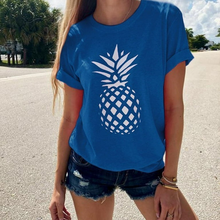 Pineapple print shirt womens deals