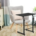 thumbnail image 4 of Plateau Télé Réglable Table d'Appoint Mobile pour Sofa Table de Bout Table à Collation sur Roulettes Dessus en Bois et Cadre en Métal Table d'Accent pour Canapé Chariot de Bureau Roulant en Forme de C pour Portable (23,62 Pouces L x 15,75 Pouces L) - Noir/s, 4 of 4