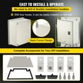 thumbnail image 6 of Fiberglass STELL Enclosure, 12 x 10 x 6'' NEMA 4X Fiberglass Electrical Box, Outdoor/Indoor Electrical Junction Box,  IP66 Waterproof & Dustproof,with Mounting Plate(30 x 25 x 14 cm), 6 of 11