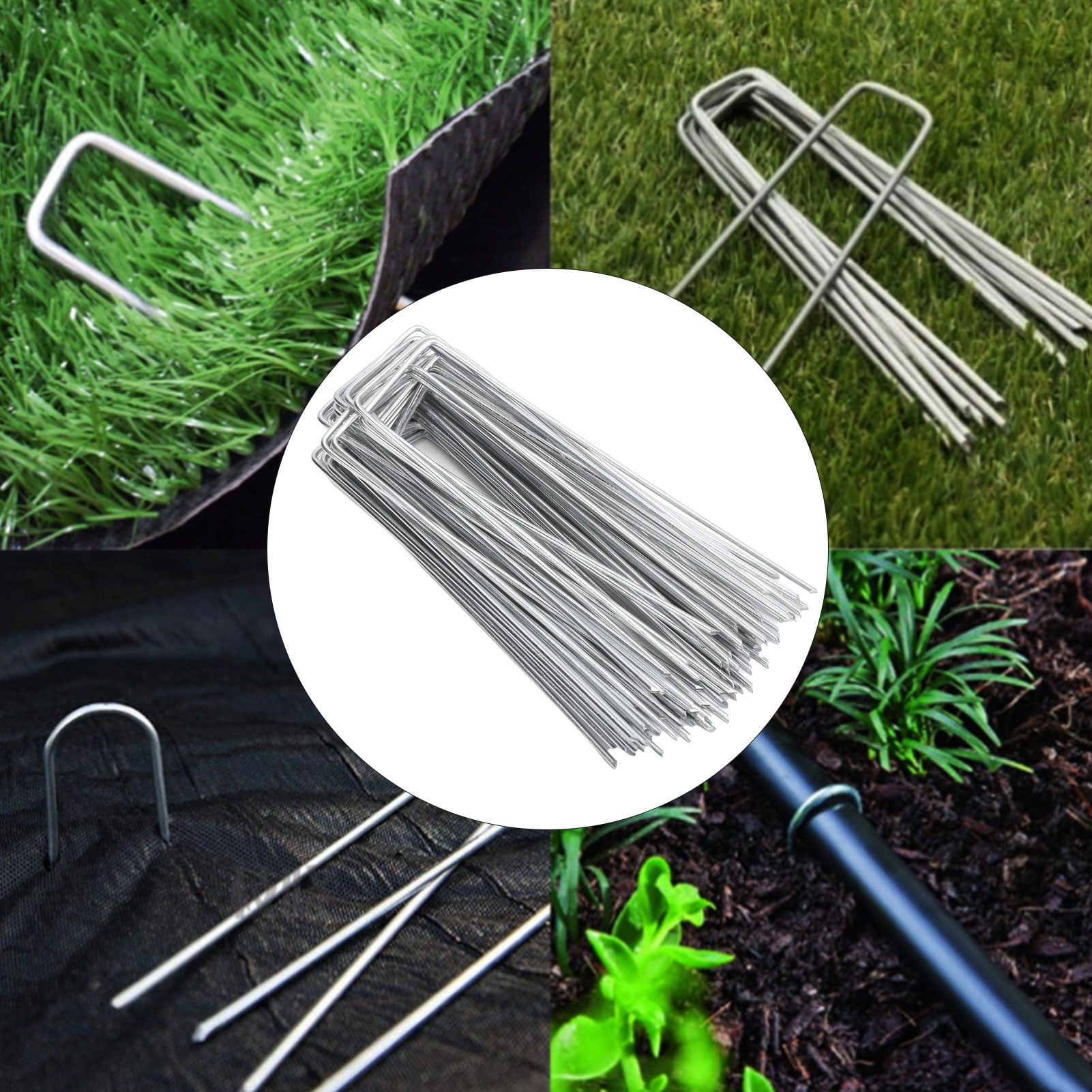 ARTIFICIAL GRASS LAWN STAPLES GROUND PEGS PINS WEED CONTROL FABRIC SHEET NETS 
