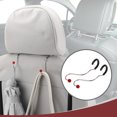 thumbnail image 3 of Ofertas Únicas 2 Pcs Gancho Universal para Reposacabezas de Asiento de Automóvil para Bolsos y Mochilas Rojo 4.53"x1.26", 3 of 7
