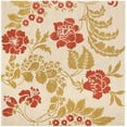 thumbnail image 2 of SAFAVIEH Capri Elvina Floral Wool Area Rug, Beige/Rust, 7' x 7' Square, 2 of 6