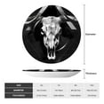 thumbnail image 2 of Zufioo White Black Sheep skull Print Bone China Decorative Plate, Ceramic Dinner Plate with Stand Ceramic Decoration Homewares-8in, 2 of 6
