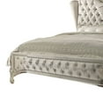 thumbnail image 6 of Acme Furniture Queen Button Tufted Traditional Velvet Sleigh Beds, Bone White, 6 of 7