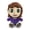Technological genius, variant on Brown Hair Girl Stuffed Plush Doll, Big Green Eyes Purple Casual Top Cartoon Character Plush Toy, Soft Gift for Kids & Collectors