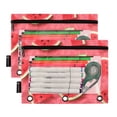 thumbnail image 5 of 2 Pack Pencil Pouch for 3 Ring Binder Zipper Pencil Case Watermelon Fruit Clear Window Pencil Bag Organizers, 5 of 6
