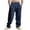 Navy, variant on ZQUUVOU Men Casual Loose Wide Leg Pants Drawstring Pockets Exercise Straight Barrel Pants Olive Green