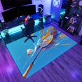 thumbnail image 3 of Sports Badminton Area Rugs, Athletic Theme Carpet, Washable Non Slip Low Pile Soft Rug for Entryway Living Room Bedroom Decor Mat 3ftx4ft, 3 of 8