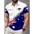 thumbnail image 1 of 3D Printed Short Sleeve, Buttons Men's POLO Shirt Color Figure Men's Spring And Summer Street Laps T-Shirt, 1 of 3