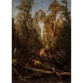 thumbnail image 2 of August Cappelen 14x18 Black Ornate Wood Framed Double Matted Museum Art Print Titled - Forest Study (1851), 2 of 5
