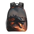 thumbnail image 1 of Disketp Fiery Black Dragon Attack Mochila Estampada para Hombre y Mujer – Mochila Ligera Clásica con Múltiples Bolsillos para Universidad, Trabajo y Viajes-One Size, 1 of 5