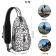 thumbnail image 2 of Artistic Tribal Style Sling Backpack with Geometric Ink Patterns and Adjustable Shoulder Strap, 2 of 4