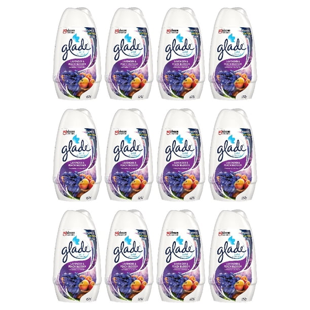 Glade Solid Air Freshener Lavender and Peach Blossom 6 oz, 12 Pack