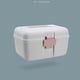 thumbnail image 4 of Inteprter Caja de medicinas elegante, materiales gruesos, gran capacidad, hebilla de seguridad, almacenamiento de doble capa, fácil Almacenamiento y organización del hogar Verde Nórdico, 4 of 6