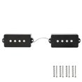 thumbnail image 4 of Paquete de 2 Pastillas de Bajo Eléctrico Negro Con Tornillos DIY Luthier Supply perfke 4 String Bass Pickup, 4 of 8