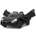 thumbnail image 5 of Costway 12V Kids Ride On Car 2.4G RC Electric Vehicle w/ Lights MP3 Openable Doors Black, 5 of 8