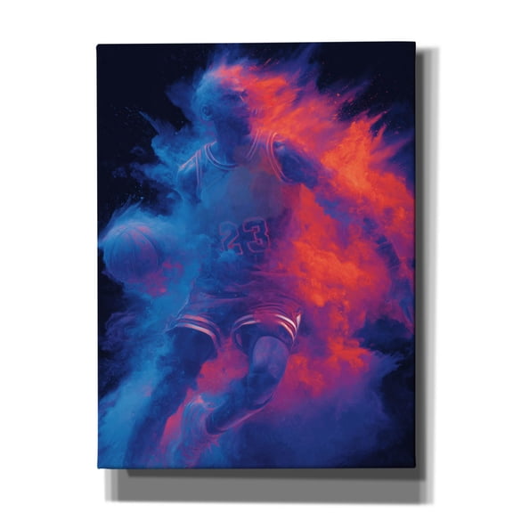 Epic Graffiti 'Basketball Legend Glow 23' by Ann Klee Canvas Wall Art, 12" x 16"