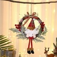 thumbnail image 4 of Year-Round Elegant Decorative Wreath - Front Door Hanging Greenery Arrangement with Flowers & Berries, Indoor/Outdoor Seasonal Decor(Elk), 4 of 9