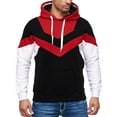 thumbnail image 2 of Vedolay Mens Hoodies Pullover 2023 Loose Hooded Pullover Tunic Red,S, 2 of 5