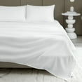 thumbnail image 1 of Beddora Lightweight Microfiber Sheet Set – Soft, Breathable, Quick-Dry & Wrinkle-Resistant – Includes Flat Sheet, Fitted Sheet & Pillowcases – King – White, 1 of 6