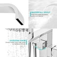 thumbnail image 3 of AKDY 34" Freestanding Bathtub Faucet Floor Mount Tub Filler Handheld Bath Wand Shower, 3 of 5
