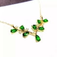 thumbnail image 4 of 4CT Pear Cut Simulated Emerald Women Pretty Necklace 14K Yellow Gold Plated Pure 925 Sterling Silver, 4 of 4