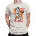 thumbnail image 2 of BBQ Fun Grill Apron Men's T-shirt, 2 of 3