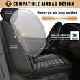 thumbnail image 3 of DIKSOAKR Car Seat Cover Fit for Ford Ranger 2007-2025: Full Set Seat Covers Faux Leather Seat Cushion Waterproof Seat Protector Airbag Compatible(5 Seats,Black&Gray), 3 of 7