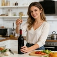 thumbnail image 4 of RuiJiao 4-Piece Portable Needle-Air Pressure Wine Opener Set with Foil Cutter, Vacuum Stopper and Pourer, Compact Bar Tool Gift, 4 of 8