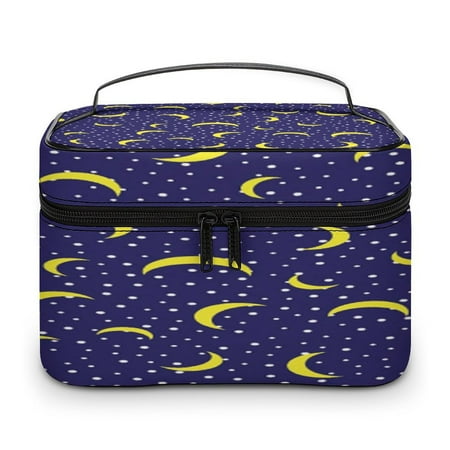Good Night  Pajamas  Moon Makeup Bag for Travel Reusable Cosmetic Bags Aesthetic Portable Pouch Purse Toiletry for Women Teens Girl