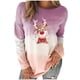 thumbnail image 1 of Moda mujer manga larga cuello redondo Navidad impreso señoras sudadera Tops blusa Fridja fksj2525, 1 of 4