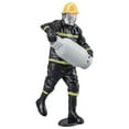 thumbnail image 3 of Modelos de simulación a escala 1:32 Figuras de personas en miniatura Modelo de bombero Figuras para C negro, 3 of 9