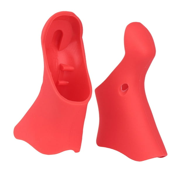 Funda para palanca de cambios de bicicleta, funda para palanca de freno, protector antideslizante de silicona para bicicleta Rojo