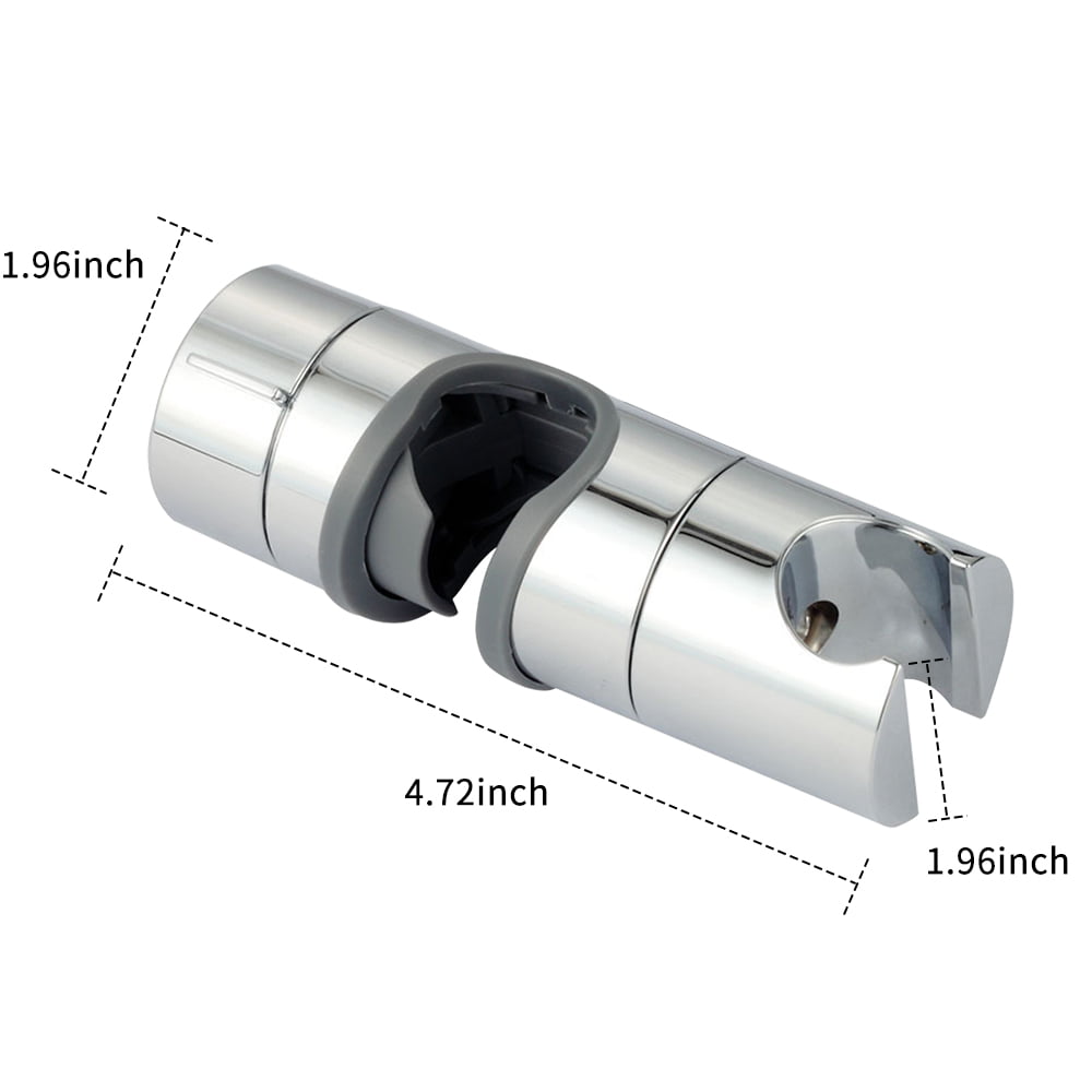 Brushed Nickel Hand Held Shower Bracket Replacement for Slider Height or Angle Adjustable Sprayer Holder on Slide Bar