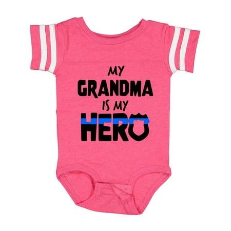 

Inktastic My Grandma is My Hero Police Officer Family Gift Baby Boy or Baby Girl Bodysuit