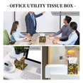 thumbnail image 6 of Goofa Fall Daisy Leaf Nuts Tissue Box Cover PVC Leather Tissue Holder Square Facial Tissue Case Facial Paper Organizer Dispenser for Bathroom, Vanity Countertop, 6 of 8